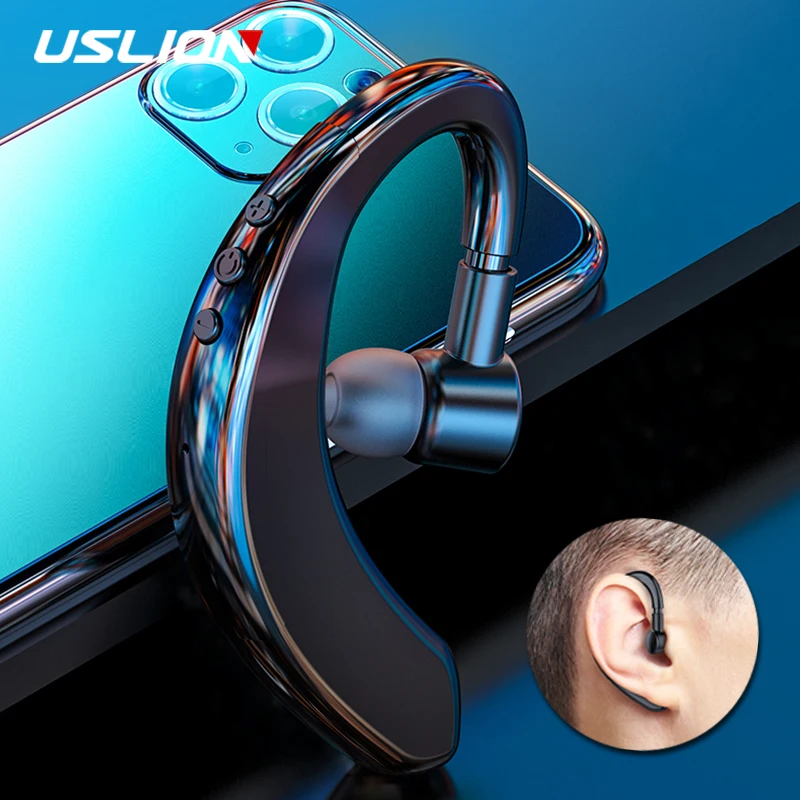 Беспроводные Bluetooth наушники USLION для iPhone Android с микрофоном гарнитура свободные
