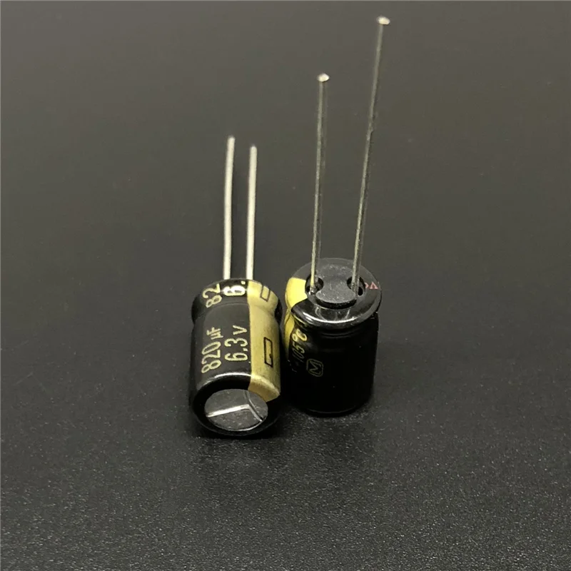 100 шт. 820 мкФ 6,3 V серии FJ 8x11,5mm низкая ESR 6.3V820uF материнская плата конденсатор с алюминиевой крышкой