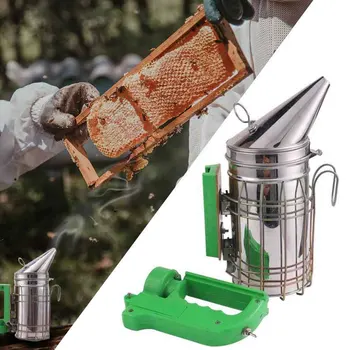 

With Sheild Accessory Stainless Steel Transmitter Electric Galvanized Beekeeping Tool Apiculture Sheet Practical Bee Smoker Hive