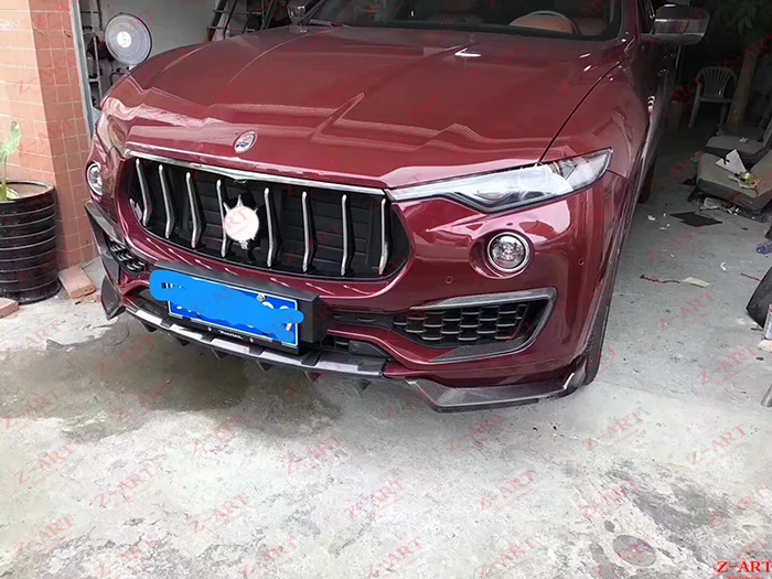 Z-ART полностью из углеродного волокна передняя губа для Maserati Levante- карбоновое волокно передний подбородок для Levante углеродного волокна передний спойлер