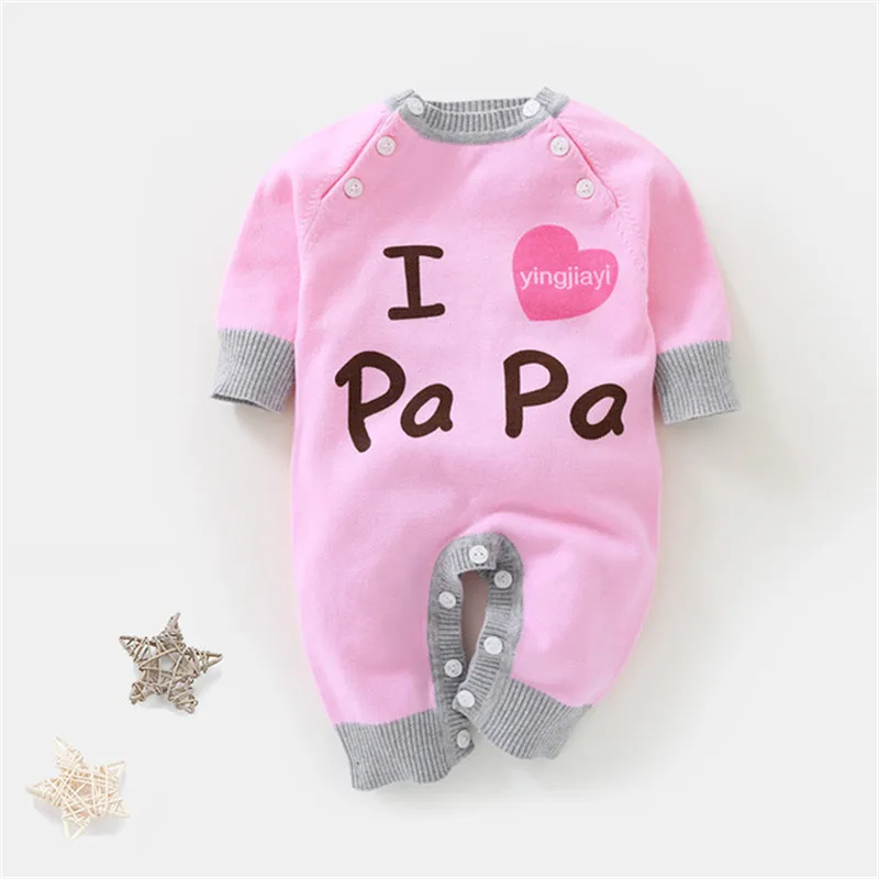 Детский пуловер; мягкий удобный комбинезон для мальчиков и девочек; Милая одежда с длинными рукавами; комбинезоны для новорожденных; Теплый Вязаный комбинезон; AA60797