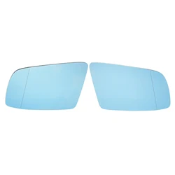 Dual Blue Heated Wide Angle Wing Mirror Glass - Left & Right Side (Left and Right Side)