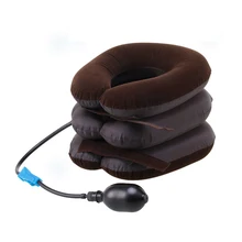 3 Слои надувной воздушный шейки вытягивающее устройство для шеи, мягкая, с круглой горловиной, подушка для боли в спине, игрушка для снятия стресса, шея носилки в американском стиле, имеется на