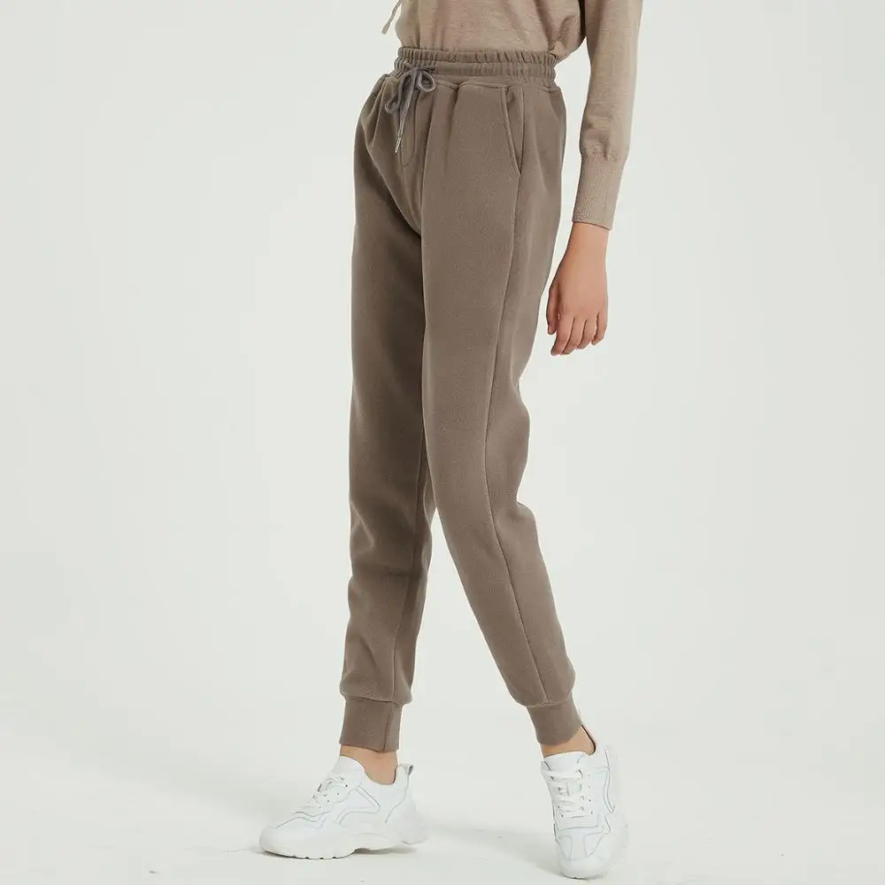 Wixra Женские повседневные Бархатные брюки осень зима женские толстые шерстяные брюки женская одежда на шнуровке Длинные брюки
