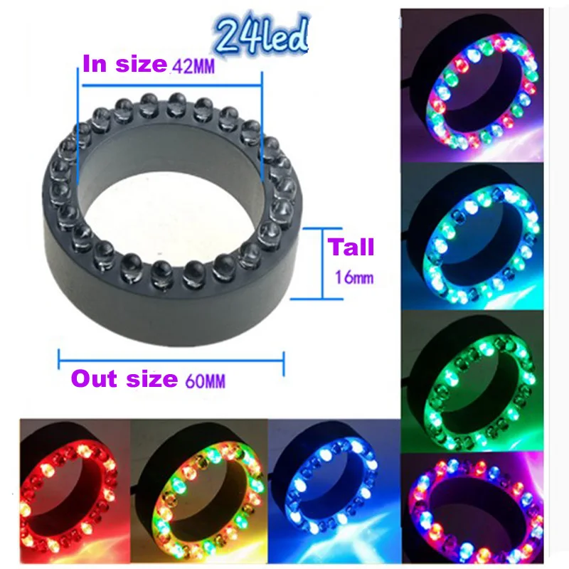 MEMEOKON-LED Circle Lights com Hole for Underwater Fountain Pump, Aquarium Light, Fish Tank Lighting, Piscina Decoração