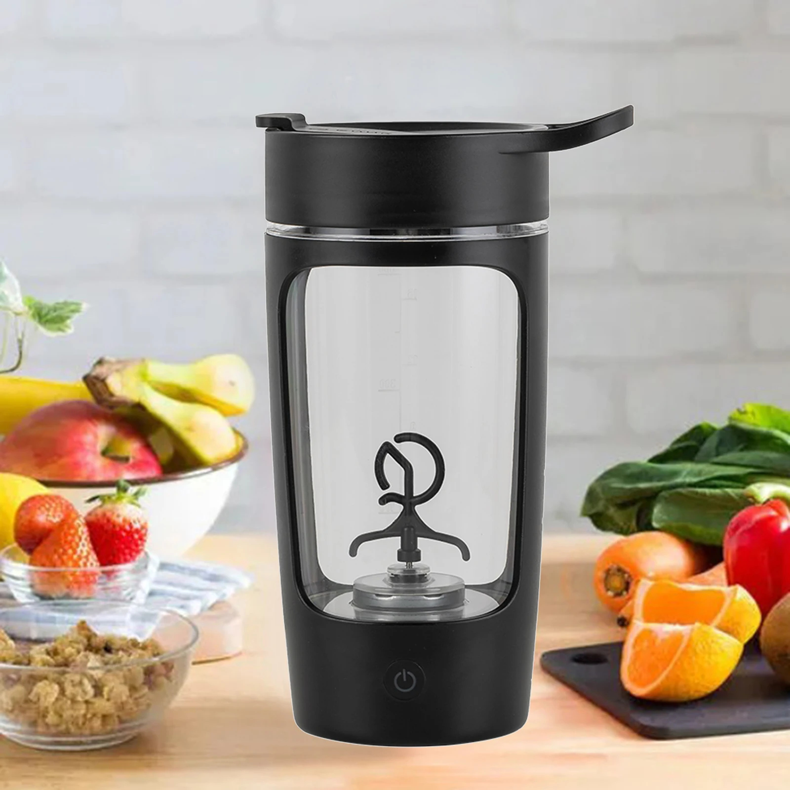 600ml Electric Cocktail Boston Shaker USB Automatic Protein Shaker