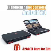 X18 andriod console de jogo de mão, 5.5 polegadas, tela 1280*720, mtk8163, quad-core, 2g de ram, 32g de rom vídeo player portátil de mão
