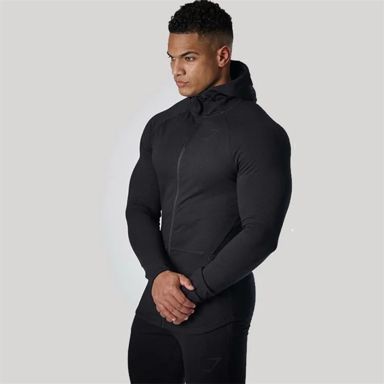 

Muscle Shark Fitness Brothers Running Training Pure Cotton Zip-up Shirt Men's Sports Casual Breathable Hoodie Fashion
