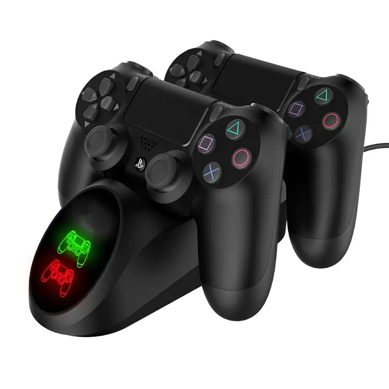 Двойная зарядная док-станция usb с светодиодный подсветкой для PS4/PS4 Slim/PS4 Pro Handle PXPE