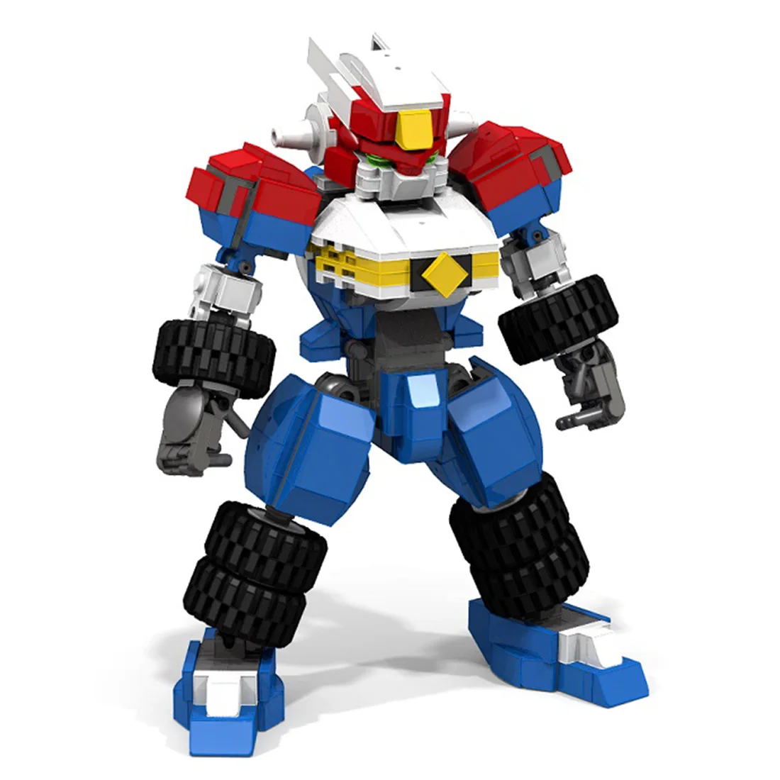 

374Pcs STEM MOC Electric Warrior Robot Mecha Model Small Particle Building Blocks Educational Toy Set