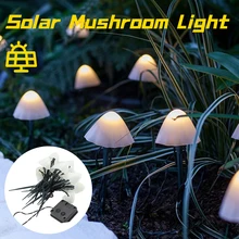 

LED Solar String Light Garden Decoration Mushroom Lights IP65 Waterproof Garland Patio Decor Outdoor Solar Lights Fairy Light