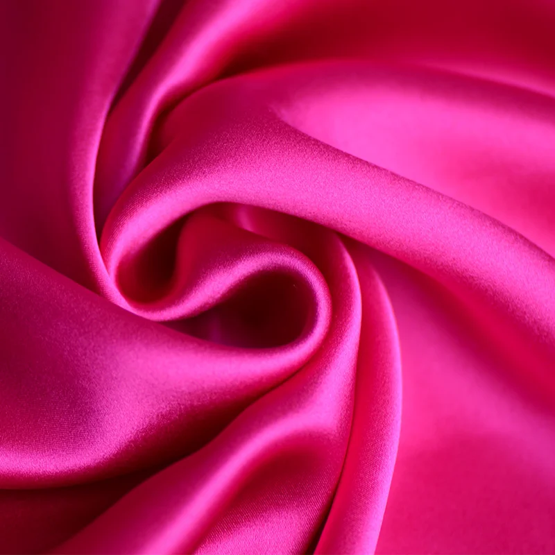 rose red Хорошее качество, настоящая Ширина шелковой ткани 114 см, шелковая ткань для шитья, летнее платье/рубашка/шарф, шелковая ткань - Цвет: rose red