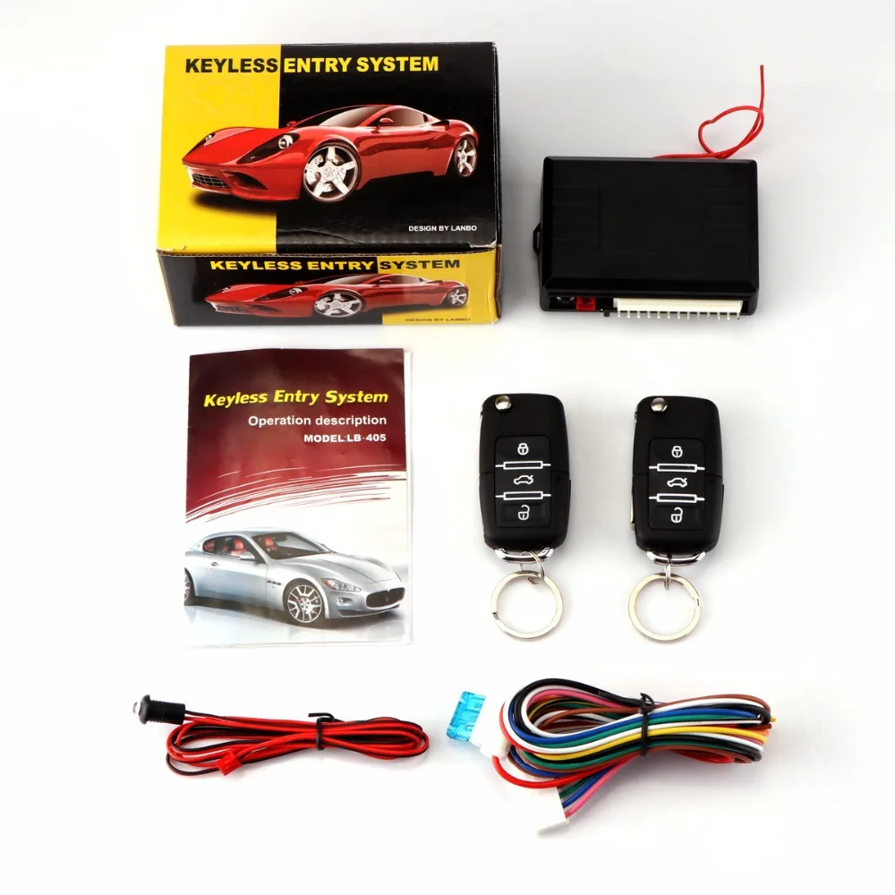 

Universal Car Alarm System Auto Door Remote Central Control Locking Keyless Entry system LED Keychain Central Kit Door Lock