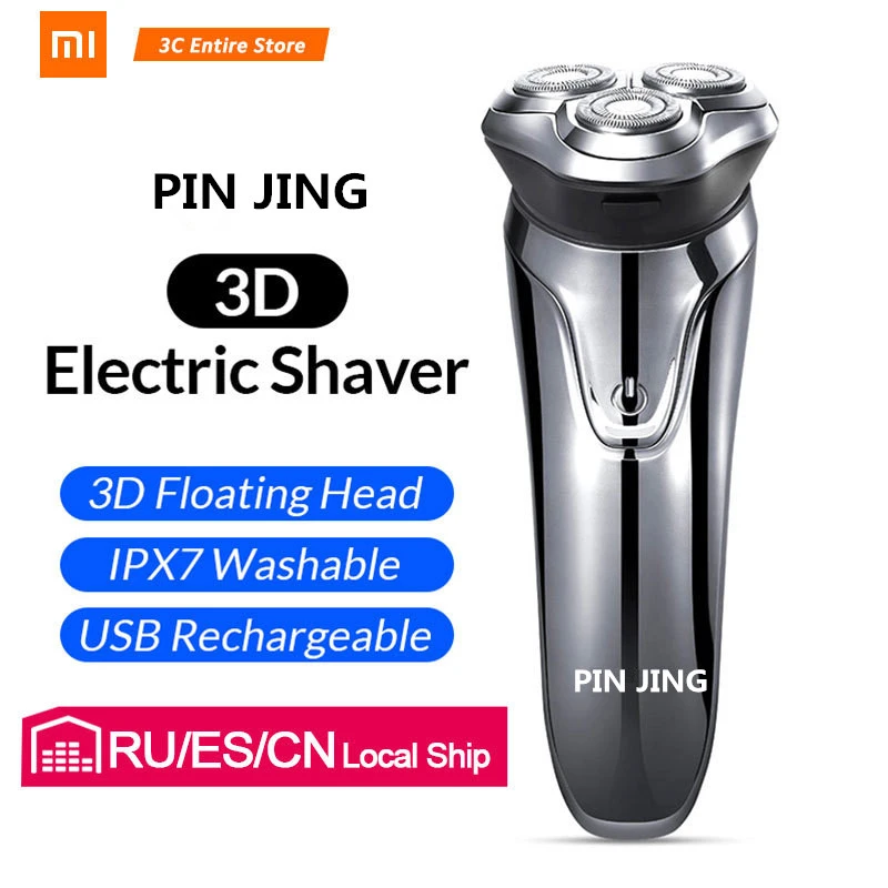 Xiaomi Soocas PIN JING электробритва Мужская моющаяся USB перезаряжаемая Беспроводная 3D умная бритва для бритья бороды