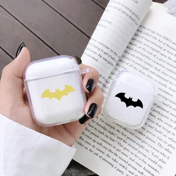 

Funny Batman Earphone Case For Apple Airpods 1 2 Clear Wireless Bluetooth Protective Cover For Airpods Headphones Coque Soft Box