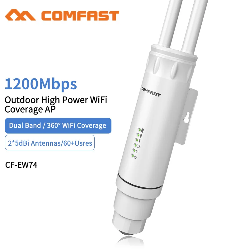 Comfast Высокая мощность AC1200 Открытый Беспроводной Wi Fi ретранслятор AP/Wi