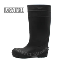 Водонепроницаемые ботинки с высоким голенищем; черные непромокаемые Нескользящие резиновые сапоги из ПВХ для мужчин; износостойкие резиновые сапоги для дождливого дня