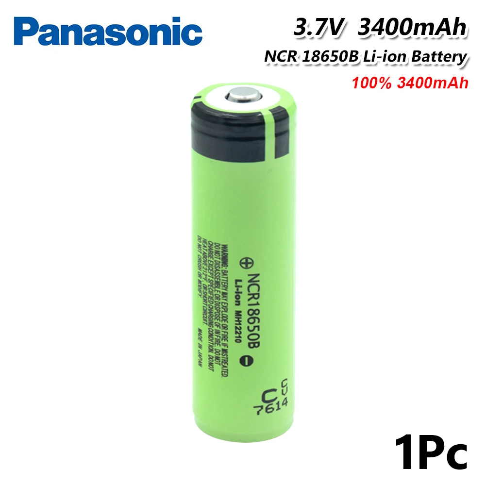 Аккумулятор Panasonic 18650 NCR 18650B 3400mah литиевый аккумулятор 3,7 V ток разряда 20A для светодиодный фонарик - Цвет: 1 Pcs
