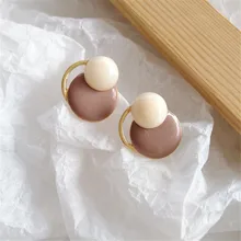 Женские серьги, осенние и зимние, многослойные, круглые, женские серьги, новинка, модные, милые, темпераментные серьги, модные