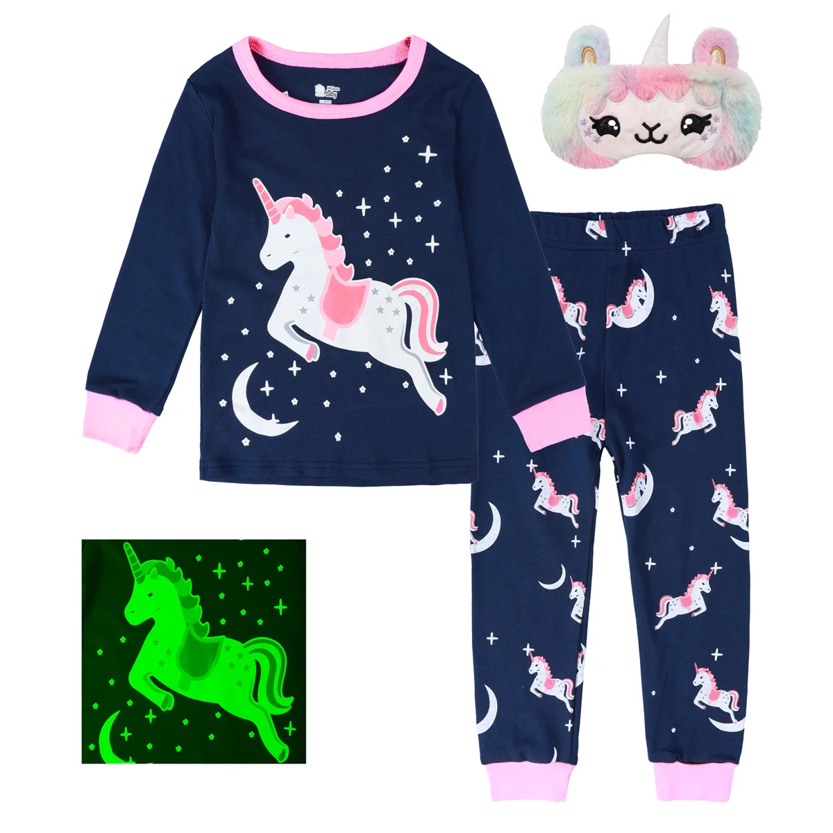 Conjunto de pijamas de unicornio para niños y niñas, ropa de dormir de algodón, informal, de sirena, bonita, 2-8 años