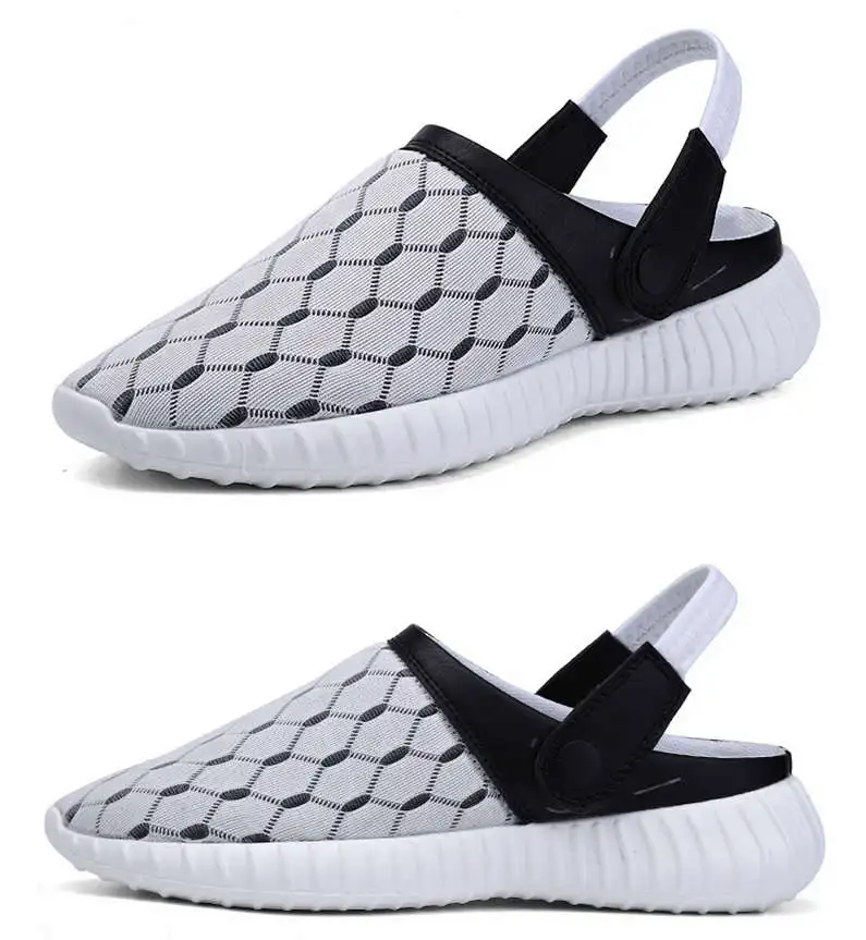 Comfort Men Shoes Casual Big Size Men's Home Slippers Fashion Mesh Soft Summer Sandals Crock Fishing Quick-drying Man Slipper B1