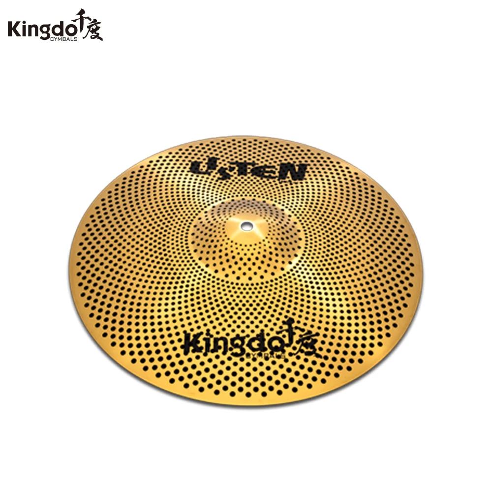 Golden 16" Crash Low Volume Quiet Cymbal For Drum Set Gong & Cymbals