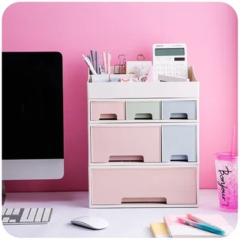 

Cosmetic Storage Box Drawer Desktopplastic Makeup Dressing Table Skin Care Rack House Organizer Container Mobile Phone Sundries