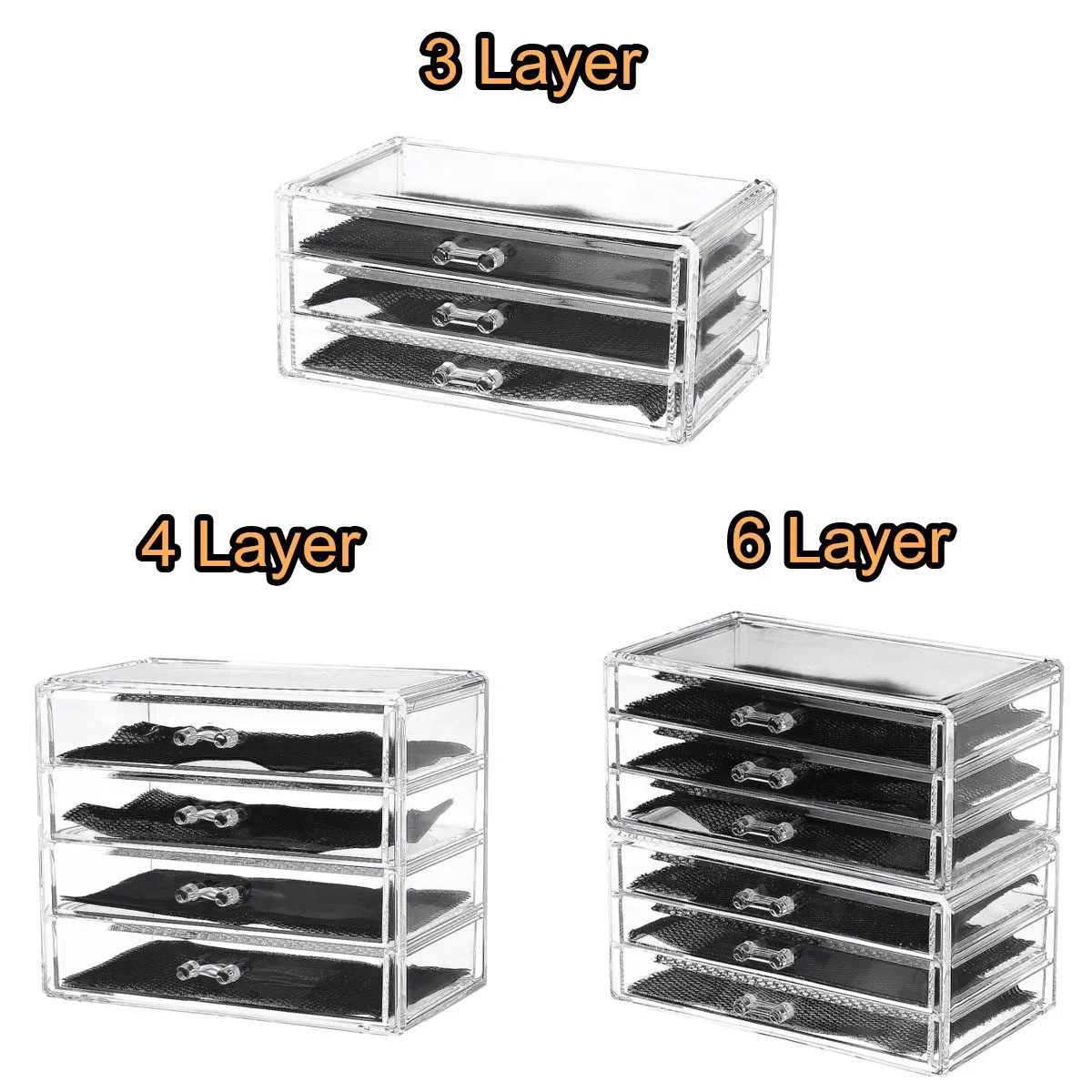 Nail Art Decoration Accessories Clear Storage Box Rhinestones