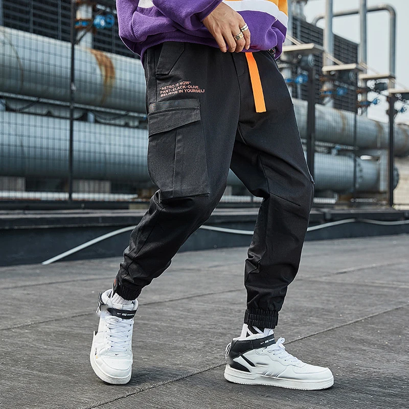  2019 New High Quality Skinny Streetwear Joggers Hip Hop Cargo Military Tactical Harem Men Fashion