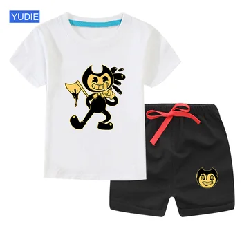 

2020 Summer Kids Clothes set Toddler Baby Boys Outfits Girls Tees Suits Children Clothing bendy T-shirt + Shorts 2 3 5 6 7 Years