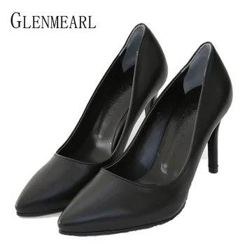 

Women Heels Brand Fmeale Pumps Women Shoes Female High Heels Black Classics Offical Ladies Shoes Pointed Toe Casual Shoe Plus DE