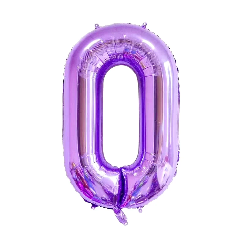 40inch purple 0 40 дюймов зеленая фольга номер воздушный шар 1 2 3 4 5 цифр гелиевая фольга баллоны детский душ День рождения Свадьба Декор шары - Цвет: 40inch purple 0