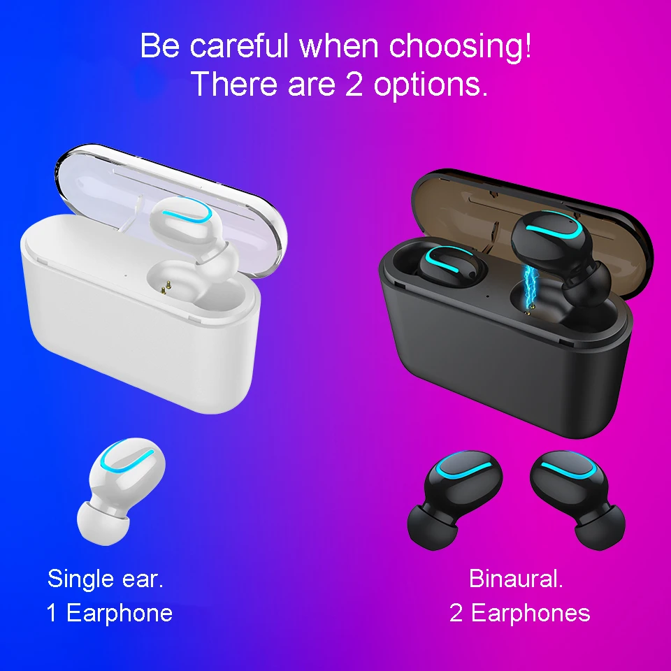 Bluetooth 5 0 Earphones TWS Wireless Headphones Blutooth Earphone Handsfree Headphone Sports Earbuds Gaming Headset Phone PK HBQ