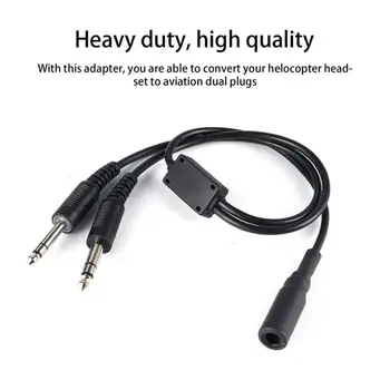 

Replacement Helicopter to General Aviation Headset Adapter Cable - David Clark AVCOMM, U 174