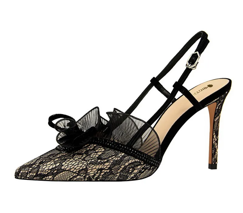 Летние женские туфли-лодочки на шнуровке с острым носком; модные женские туфли на высоком каблуке с ремешком; элегантные офисные женские туфли на тонком каблуке