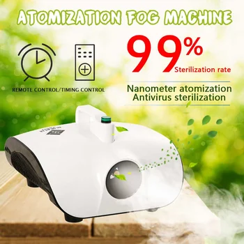 

220V Portable Atomization Sterilizer Kill bacterial Remove Peculiar Smell Remote/Timing Fog Machine Good Use For Car Room Office