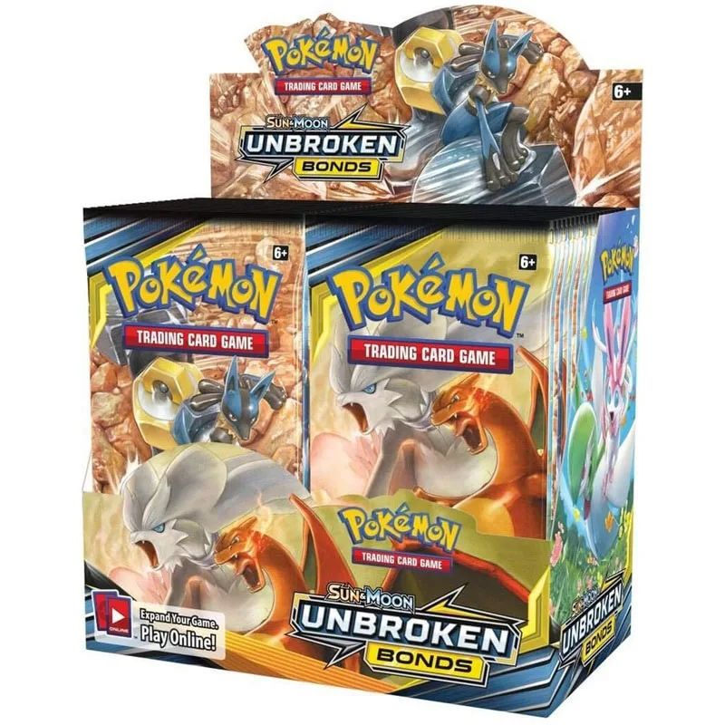 36 Packs Per Box Pokemon TCG: Sun& Moon Sm11 Forbidden Light Booster Sealed Box Collectible Trading Card Set Child Toy Gift - Цвет: UNBROKEN BONDS