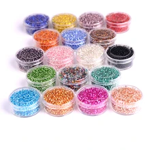 Hot Mixed Colors 1000pcs 2mm Czech Glass Seed Beads Spacer Crystal Charms Loose Lampwork Jewelry Making DIY