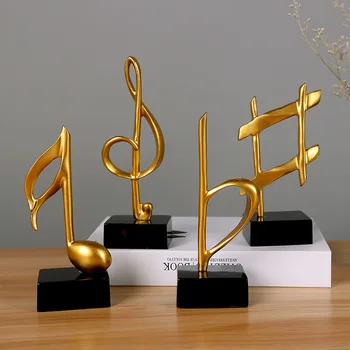 

Musical Note Miniature Model Sculpture Creativity Lightweight Desktop Resin Crafts Gifts for Friends Home Decoration Accessories