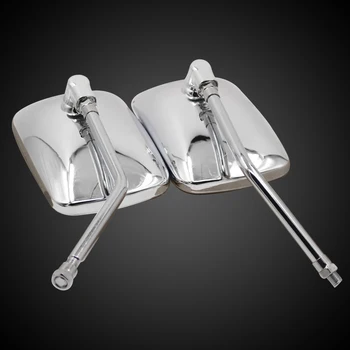 

Universal Rectangle Motorcycle Rearview Rear view Mirrors 10mm Chrome Side mirror moto For Honda Yamaha Suzuki Kawasaki Trimph