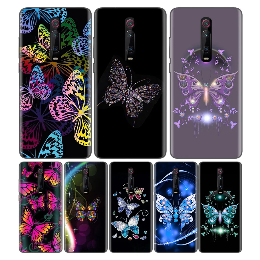 

Black Soft Silicone Bag Cover Case for Xiaomi Mi 9T CC9 Redmi 4 4X 5 6 6A 7 7A Note Plus K20 Pro F1 Tampa Fall Butterfly Art pri