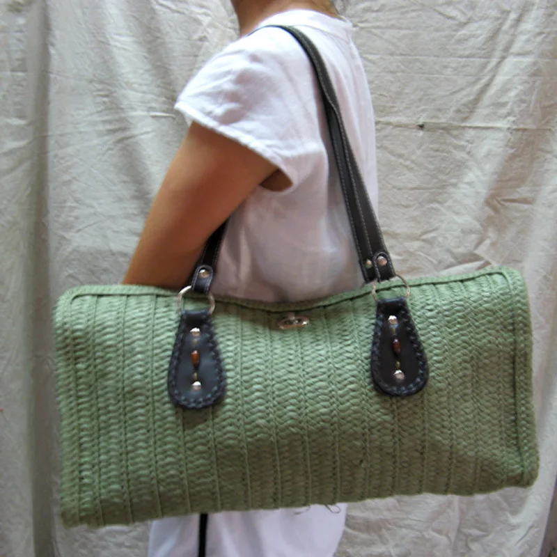 

27302 Large Size Chic Hose Pillow-Shaped Fashion Straw Bag