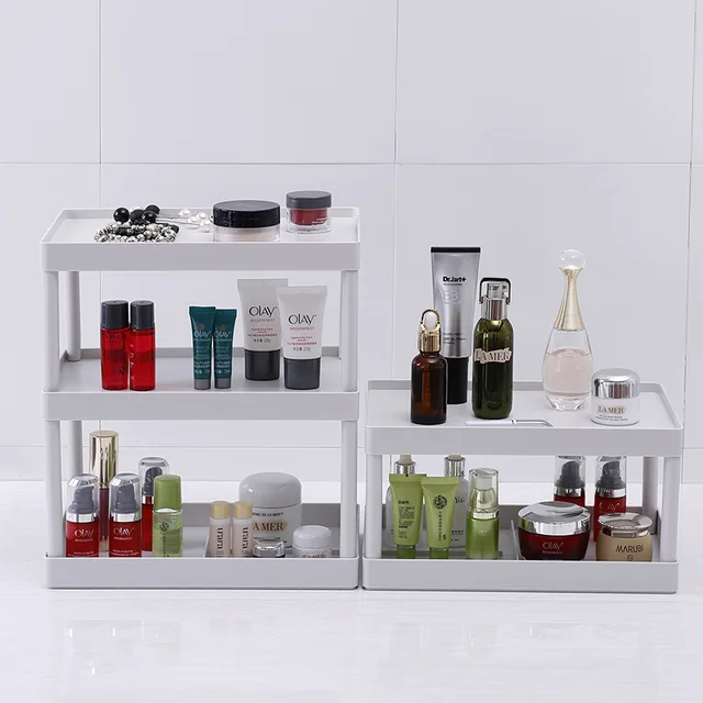 Hemoton Desktop Storage Rack Organizer Double-Layer Cosmetic Stationery  Storage Holder Table Sundries Display Shelf for Kitchen Bathroom Office  Dorm