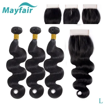 

Mayfair Body Wave Bundles With Closure Malaysian Hair Weave Bundles With Closure L Non-remy Human Hair Bundles With Closure