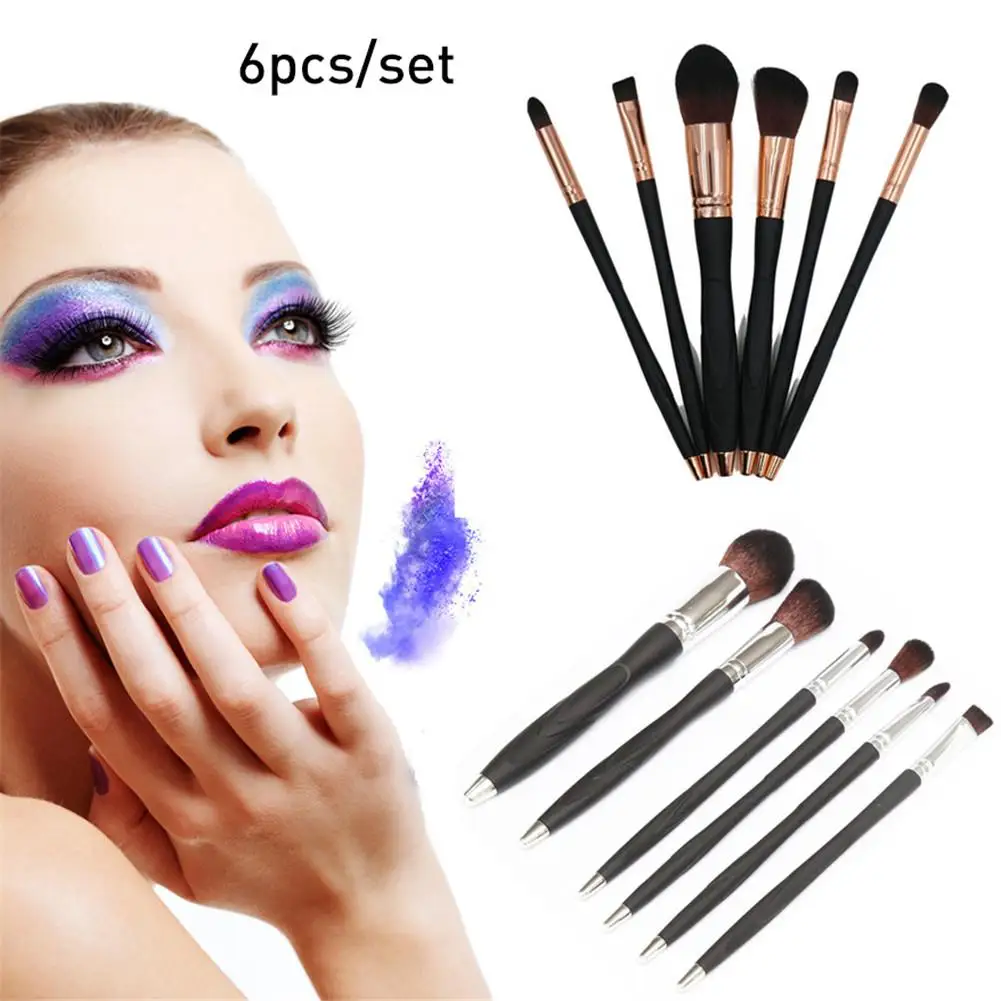 6Pcs Makeup Brushes For Foundation Powder Blush Eyeshadow Concealer Lip Eye Makeup Brush Cosmetics Beauty Tools