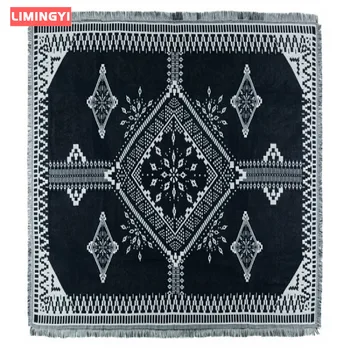 

LIMINGYI Decorative Blanket Source of Black and White Grid Tapestry Throw Blanket Black and White Geometric Line Blanket MT020