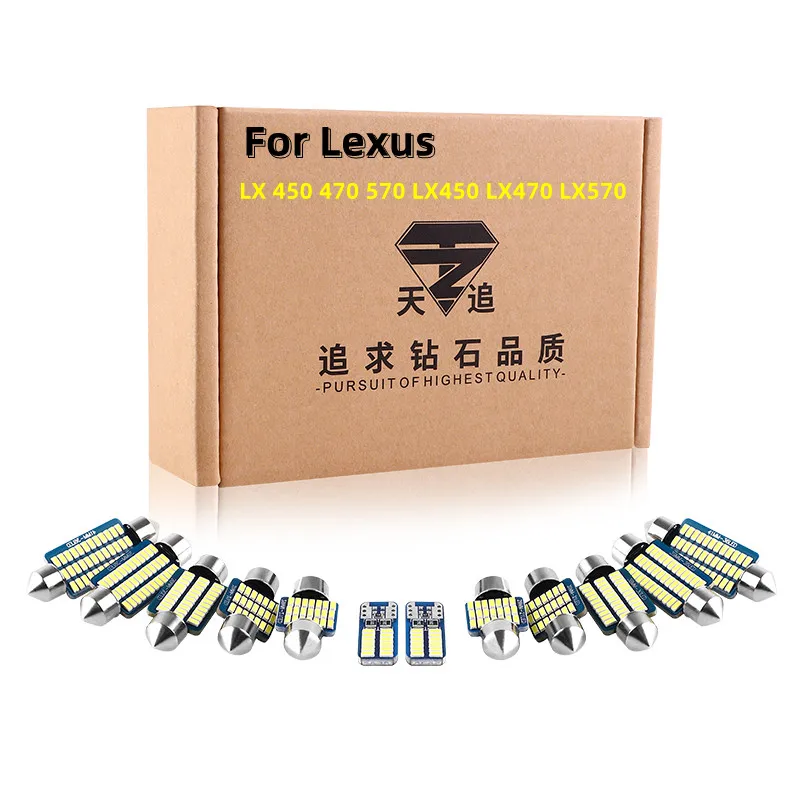 

For Lexus LX 450 470 570 LX450 LX470 LX570 1996-2020 Canbus Vehicle LED Interior Light License Plate Lamp Kit