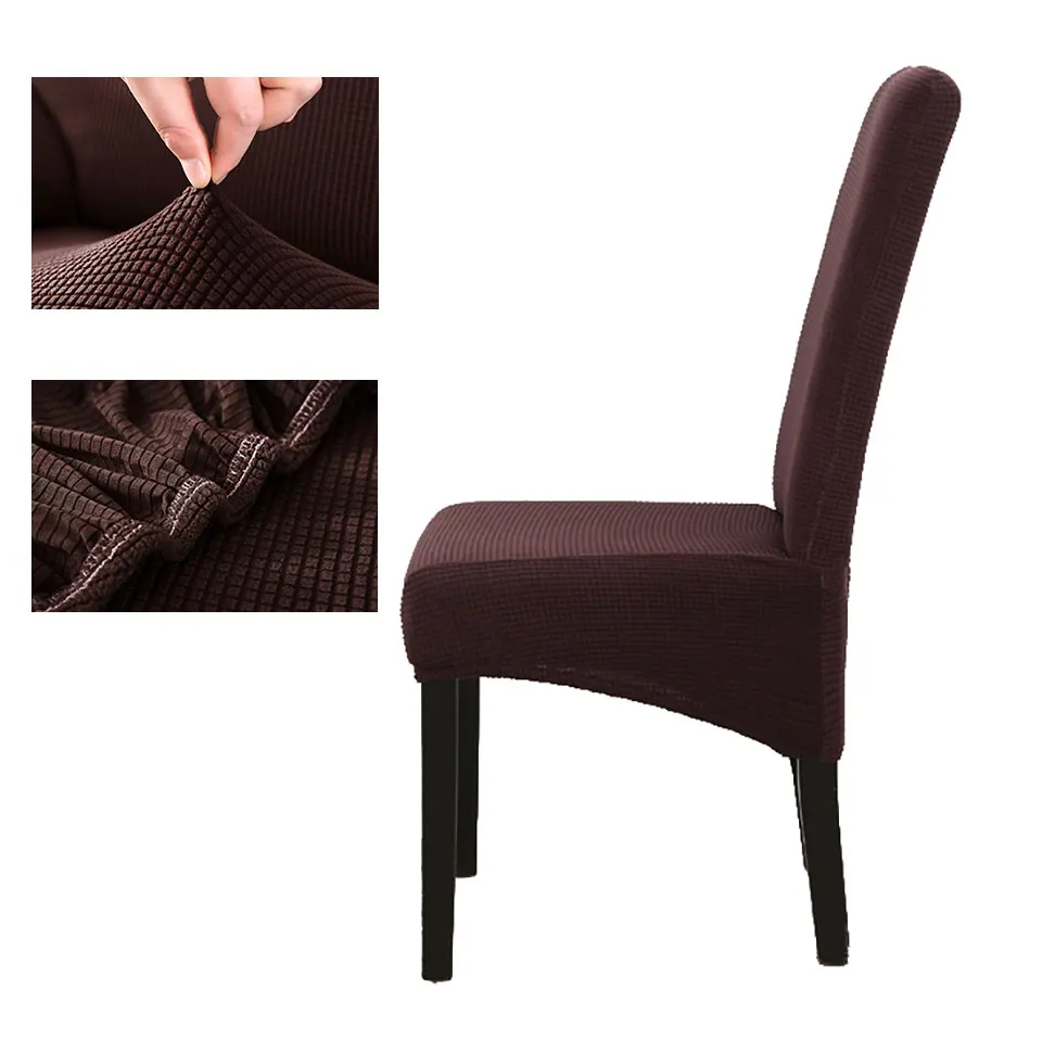 

Polar Fleece Fabric XL Size Long Back Plaid Chair Cover Seat Covers Chair Covers Spandex Restaurant Hotel Party Banquet Kitchen