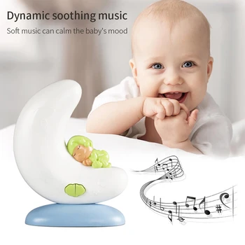 

Cute Children Toy Bedside Early Learning Baby Sleeping Timing Function Kid Room Bedroom Mini Gift Crescent LED Night Light