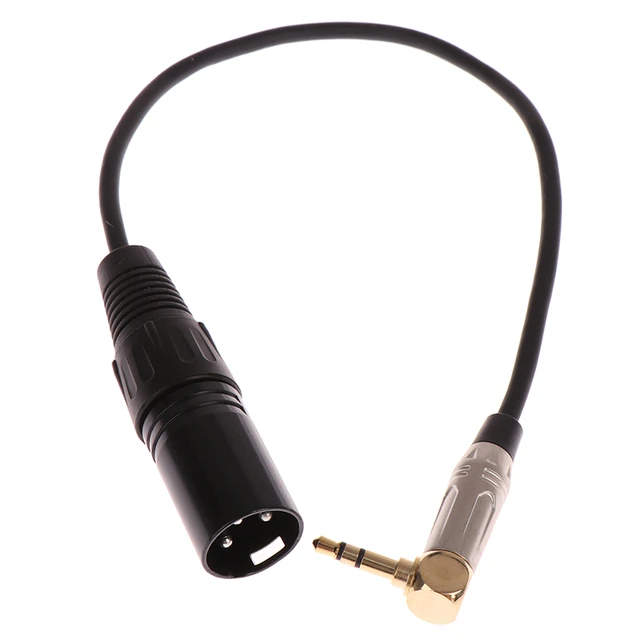 3.5mm 90 Trs Xlr Male Cable, Xlr Elbow Jack Adapter